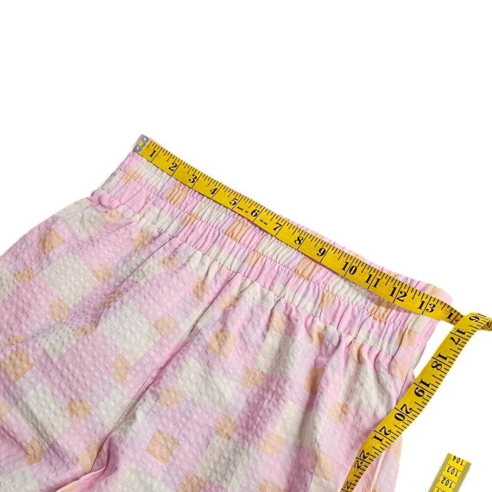 Smash + Tess Womens Malia Short in Hawaiian Check Print, Cotton, High Rise, XS - Picture 5 of 9